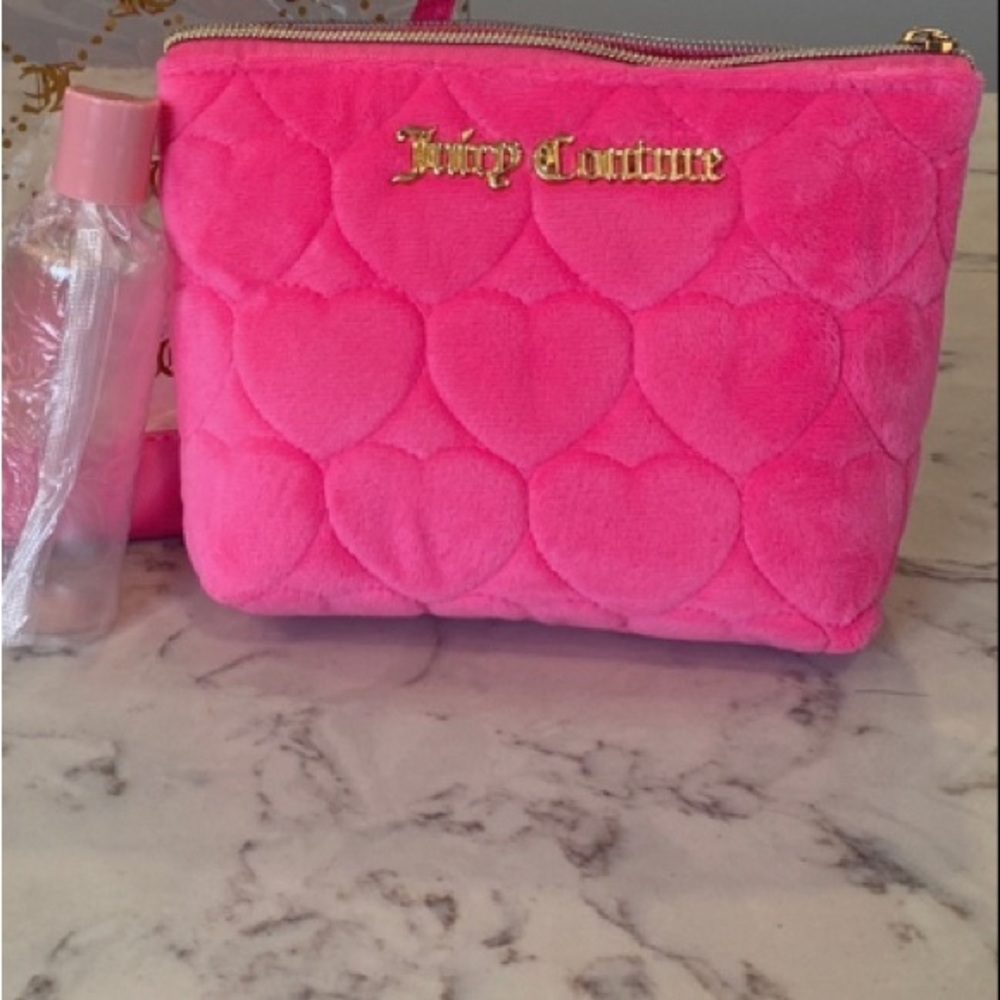 Juicy Couture Pink Quilted Heart Bag